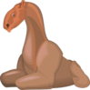 Sitting Indricotherium Clip Art